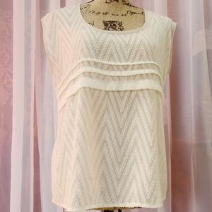 Anthropologie Maeve Cream Sleeveless Women's Small